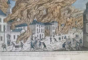 Huty 16882 Prints: Burning Of New York