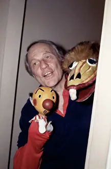 Burr Tillstrom Posing with His Puppets