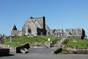 Ruined Gallery: Burrishoole Abbey near Newport, County Mayo, Connacht, Republic of Ireland, Europe