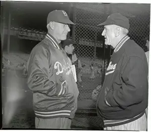 Burt Shoton with Casey Stengel