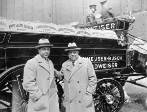 Busch Brothers Standing with Truckload of Beer
