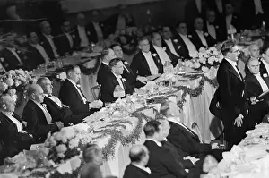 Alfred P Prints: Business Leaders Seated at Business Dinner