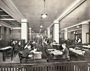 1910s Style Prints: Business Office During Wwi