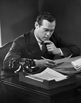 Businessman at desk