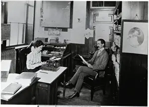 Taking Prints: Businessman Giving Secretary Dictation