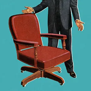 Corporate Prints: Businessman and Office Chair
