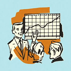Images Dated 10th July 2014: Businessman Presenting a Chart