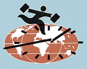 Urgency Prints: Businessman Racing the Clock