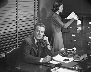 Businessman and secretary