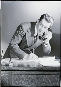 Telephoning Prints: Businessman Talking on the Telephone