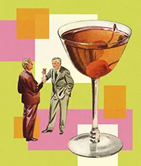Images Dated 29th August 2013: Two Businessmen and a Cocktail