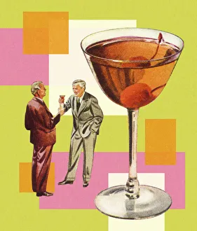Manhattan Gallery: Two Businessmen and a Cocktail
