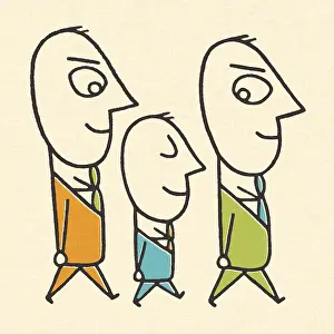 Corporation Prints: Three Businessmen Walking