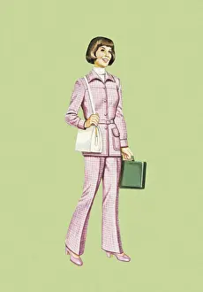 Businesswoman Prints: Businesswoman in Pink Pantsuit