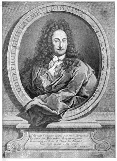 Sculpture Bust Prints: Bust Of Baron Gottfried Wilhelm Leibniz