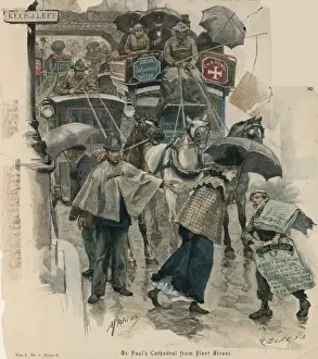 H Urb Traf Prints: Busy Fleet Street