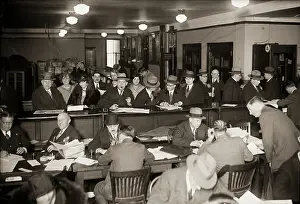 Busy IRS Office as People File Taxes