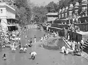 Kathmandu Prints: Busy Kathmandu Streets for Religious Ceremony