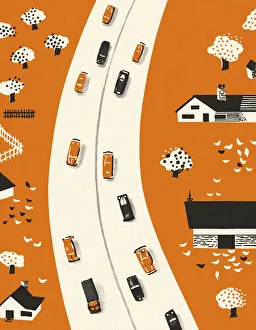 Printstock Collection: Busy Road in Rural Area