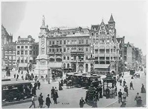Amsterdam Prints: Busy Square in Amsterdam