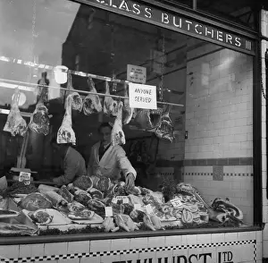Charles Hewitt Prints: Butcher's Shop