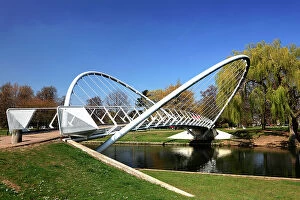 Images Dated 21st November 2013: Butterfly bridge over the river Great Ouse Bedford