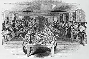 Production Prints: Buttons Factory, Woodcut, 19Th Century