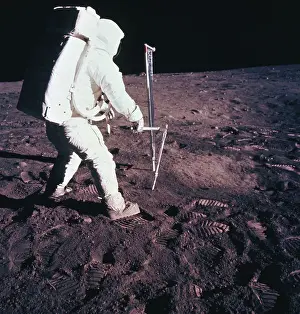 Buzz Aldrin Deploying the EASEP