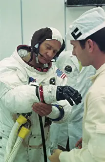 Buzz Aldrin Preparing for Blastoff