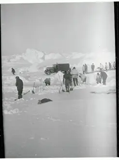 Antarctica Prints: Byrd Exploration Team at Antarctica