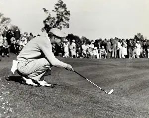 Byron Nelson Lining up Golf Shot