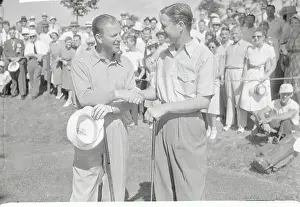 Byron Nelson Shaking Hands wih Craig Wood
