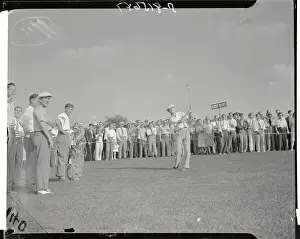 Hershey Prints: Byron Nelson Teeing off in Golf Game