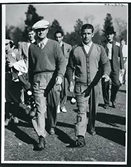 Pinehurst Prints: Byron Nelson Walking with Dick Metz