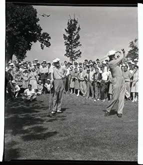 Byron Nelson Watching Craig Wood Tee Off