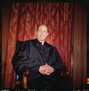 Byron R Prints: Byron R. White Smiling in His Robes
