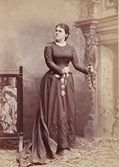 Cabinet card portrait of actress Augusta Dargon in Shakespeare's Macbeth, ca 1888