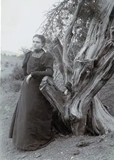 Time Captured: Vintage Art: Cabinet Card Portrait of Fashionable Young Woman, California, circa 1890s