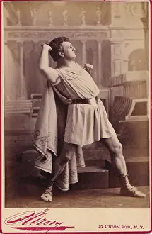 Cabinet card portrait of Frank C Bangs in Shakespeare's Julius Caesar, ca 1885