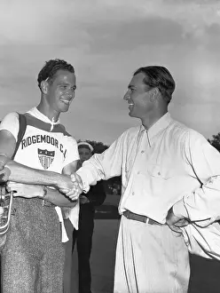 Watch Prints: Caddy Congratulating Ben Hogan