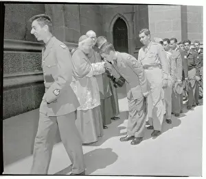 Cadet Kissing Archbishop Spellman's Hand