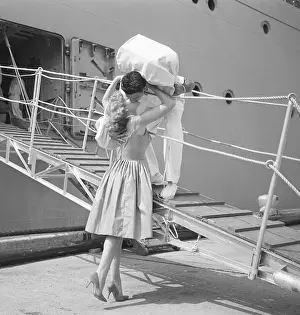 Cadet Prints: Cadet Kissing Girl Upon Return