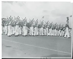 Manila Prints: Cadet Soldier Formation Marching in Parade