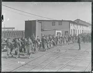 Cooperation Prints: Cadets Leaving Building