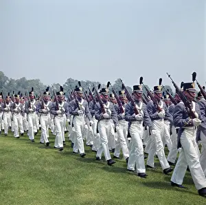 Cadets Marching in Line at West Point