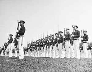 Annapolis Prints: Cadets Practicing Exercise
