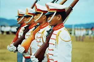 Cadets in Uniforms During Their Graduation