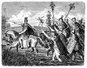 Images Dated 10th June 2017: Caesar crossing the Rubicon