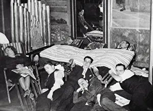 Cafe Workers Lounging While on Strike