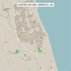 Street Map Collection: Caister-on-Sea Norfolk UK City Street Map